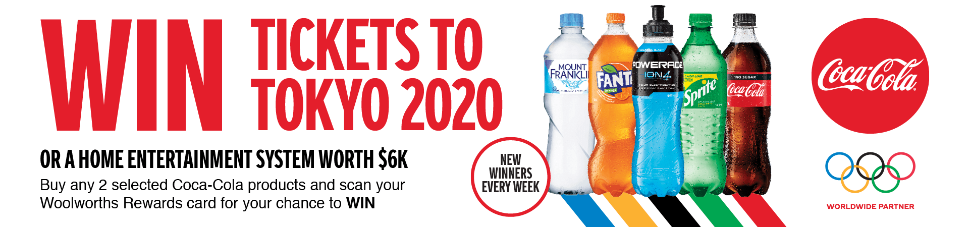 Coca Cola Tokyo 2020 Woolworths
