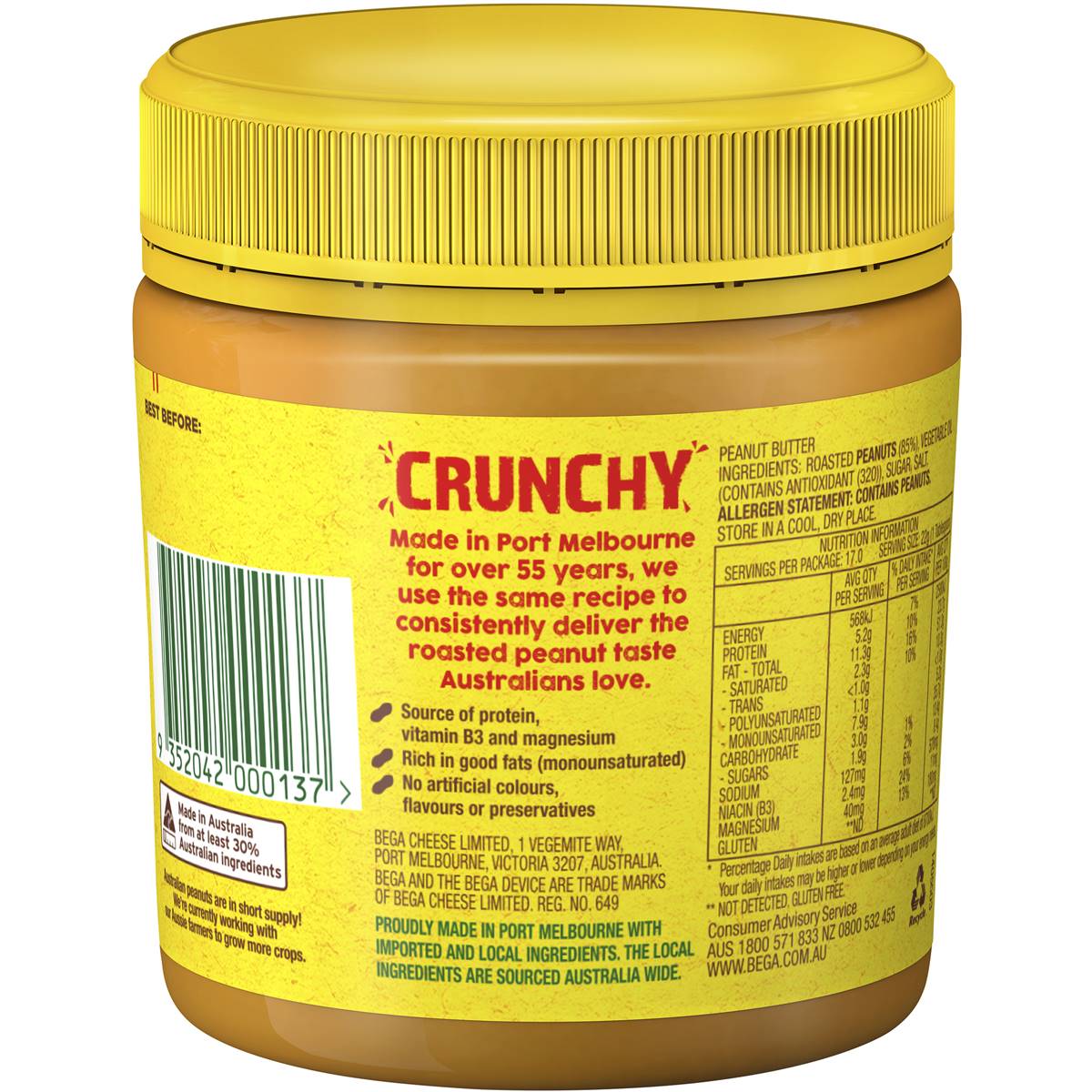 Bega Peanut Butter Crunchy G Woolworths