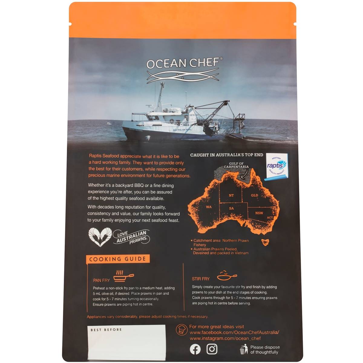 Ocean Chef Raw Prawns Peeled 500g Woolworths