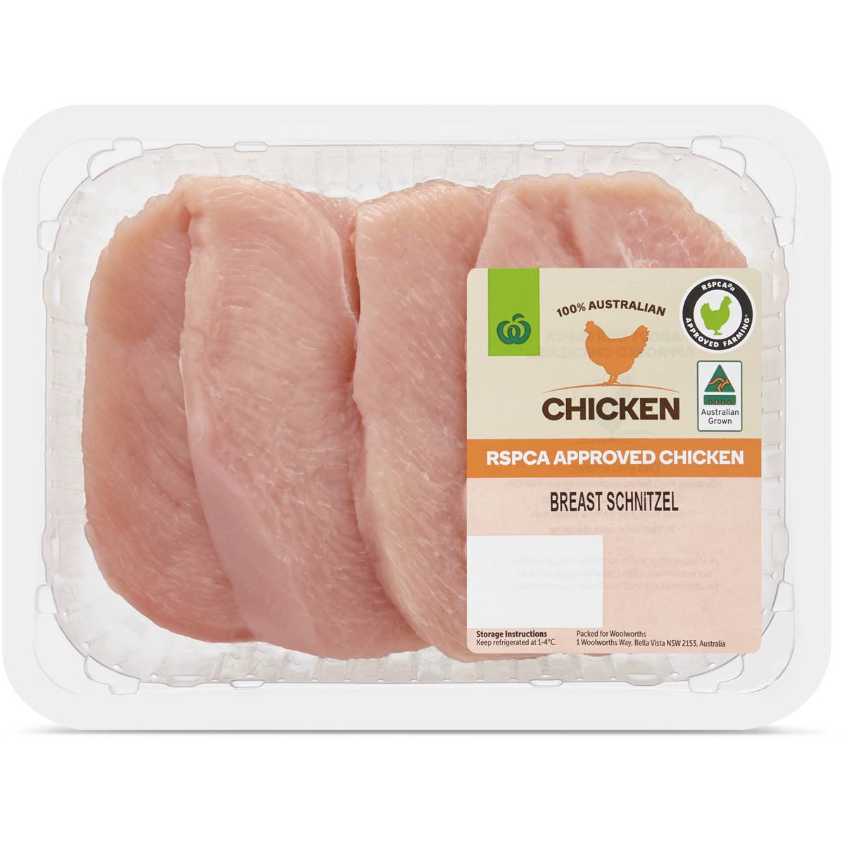 Woolworths Rspca Approved Chicken Breast Schnitzel G Woolworths