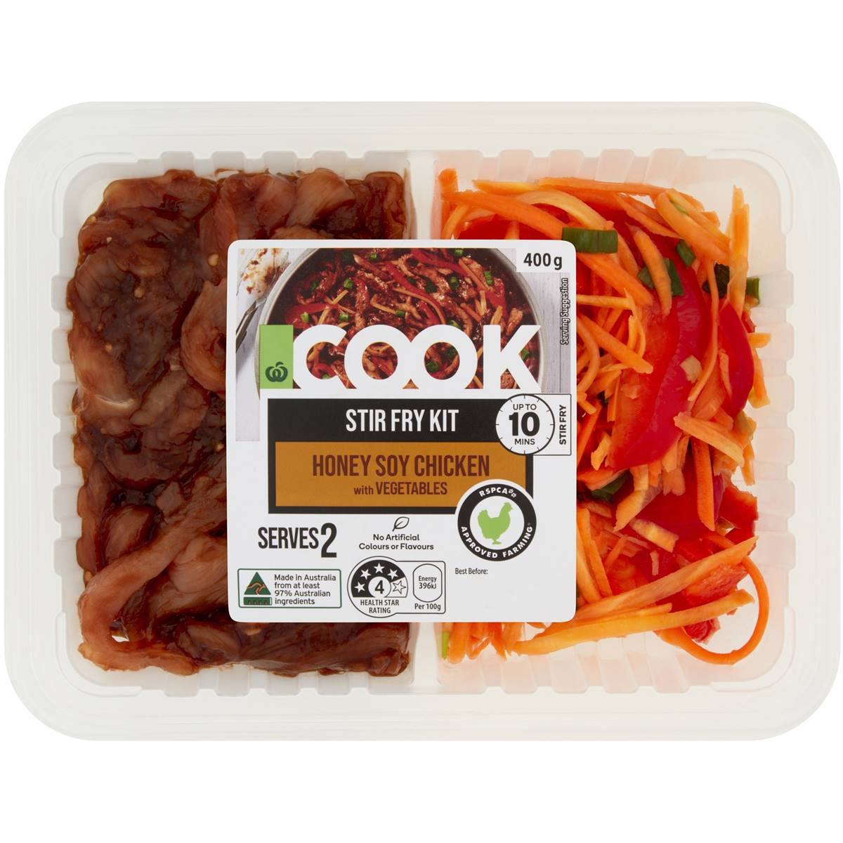 Woolworths Cook Stir Fry Kit Honey Soy Chicken With Veges 400g Woolworths