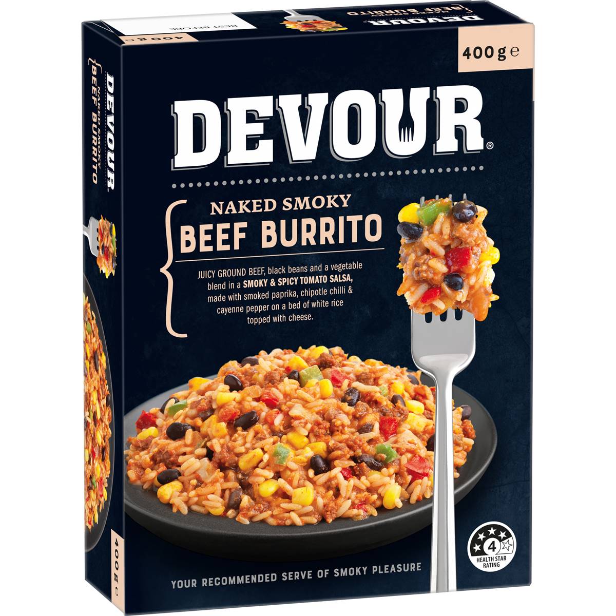 Devour Naked Smoky Beef Burrito Bowl G Woolworths