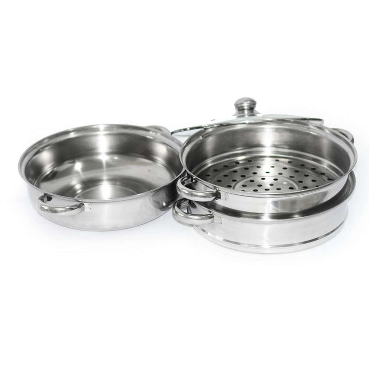 Toque Stainless Steel Steamer Meat Vegetable Cookware Hot Pot Kitchen 3