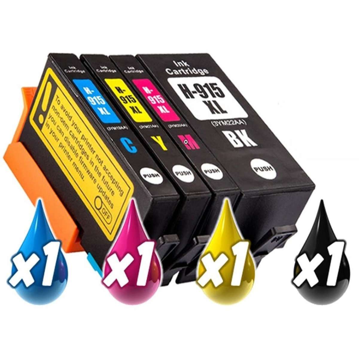 Tavice HP 915XL Compatible Ink Cartridges 4 Pack Woolworths