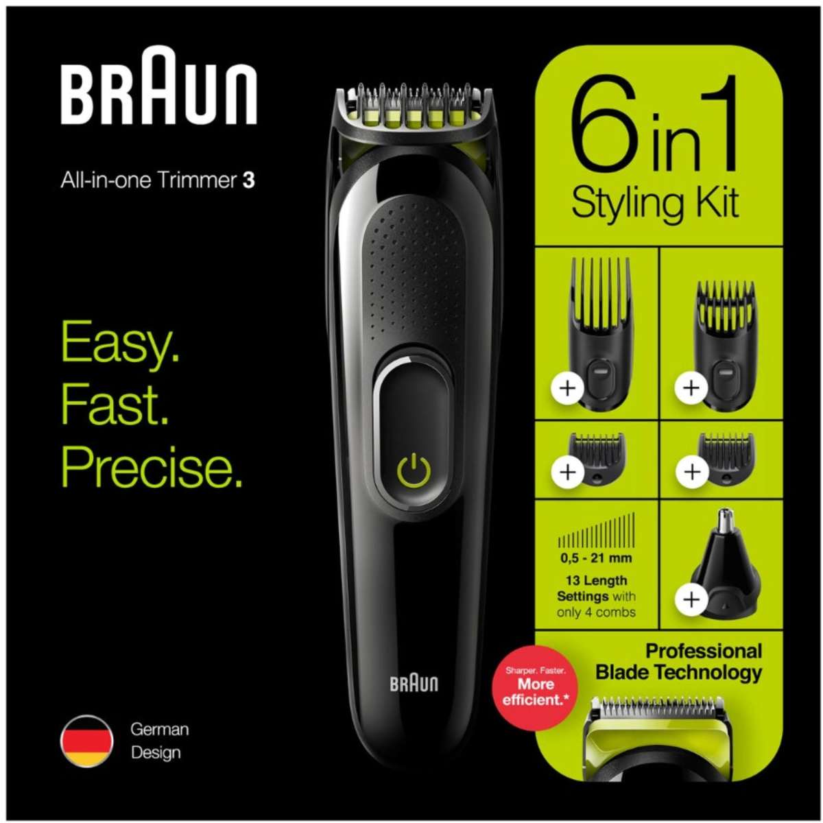 Braun Mens Razor 6 In 1 Multi Grooming Electric Shaver MGK3221 Woolworths