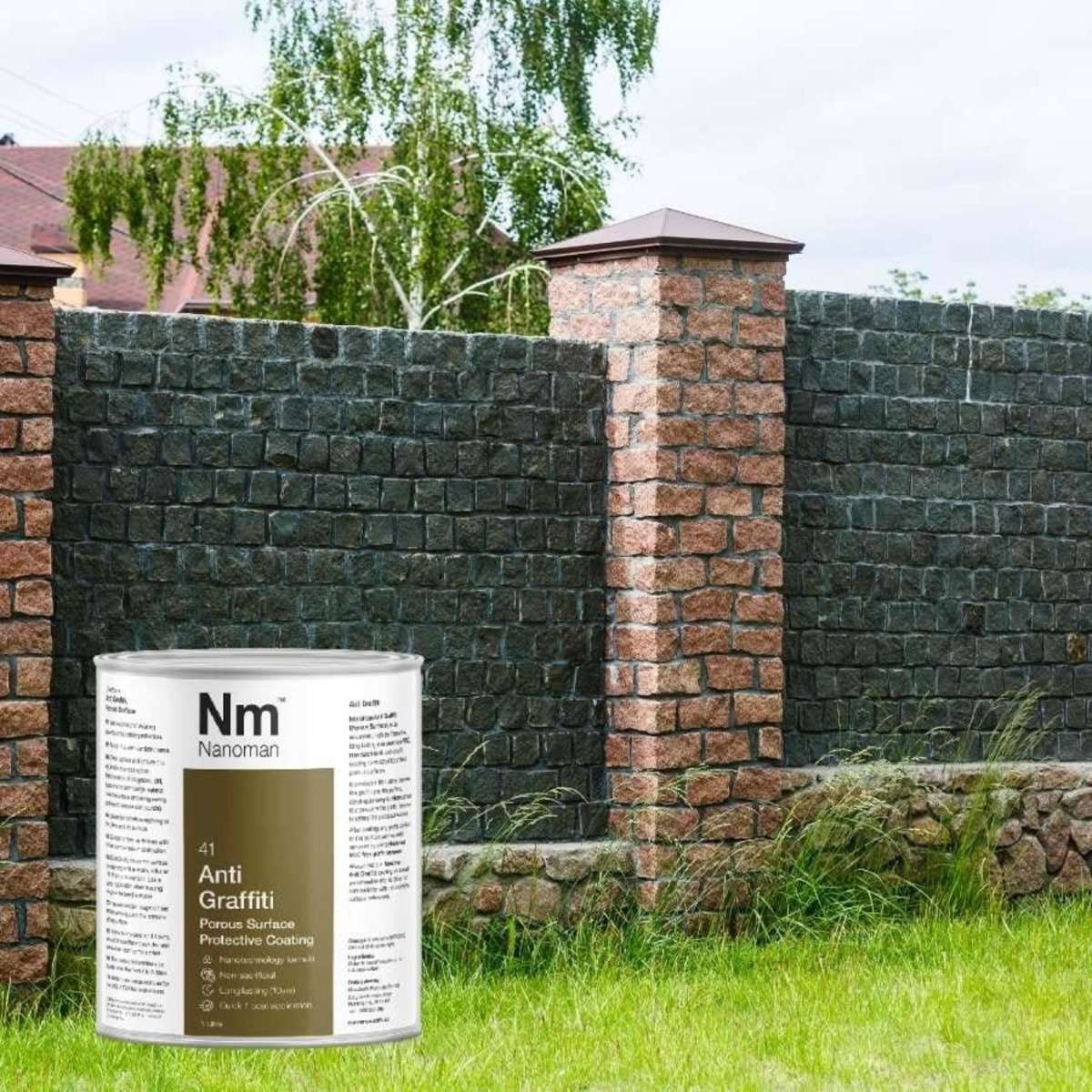 Nanoman Anti Graffiti Coating For Porous Surfaces 1Lt Woolworths