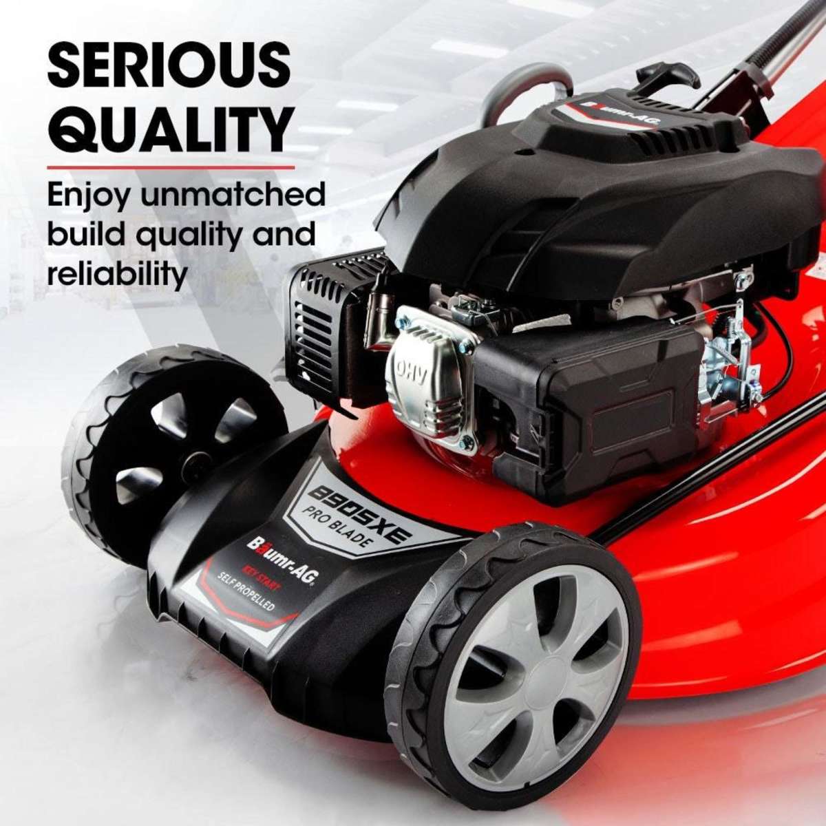 Baumr AG 248cc Lawn Mower 4 Stroke 21 Inch Petrol Lawnmower 4 In 1 Self