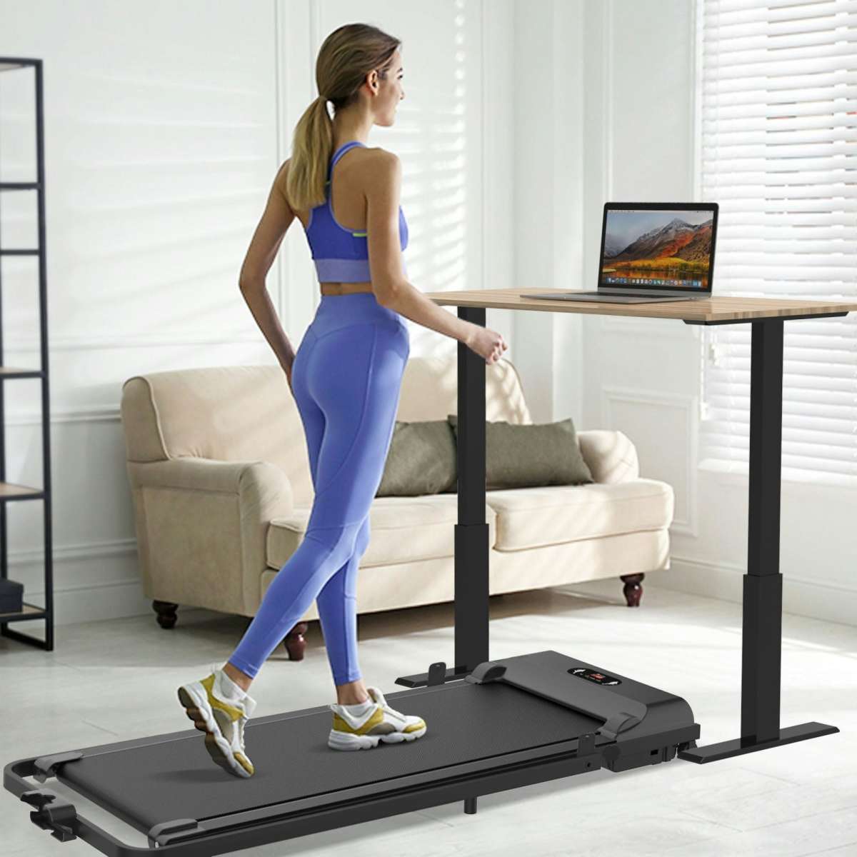 Advwin Walking Pad Electric Foldable Black Treadmill Under Desk Walking