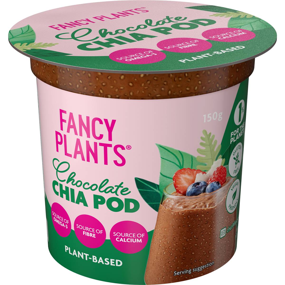 Fancy Plants Plant Based Chocolate Chia Pod G Woolworths