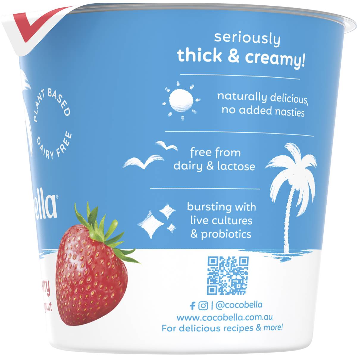 Cocobella Dairy Free Coconut Yoghurt Strawberry 150g Woolworths