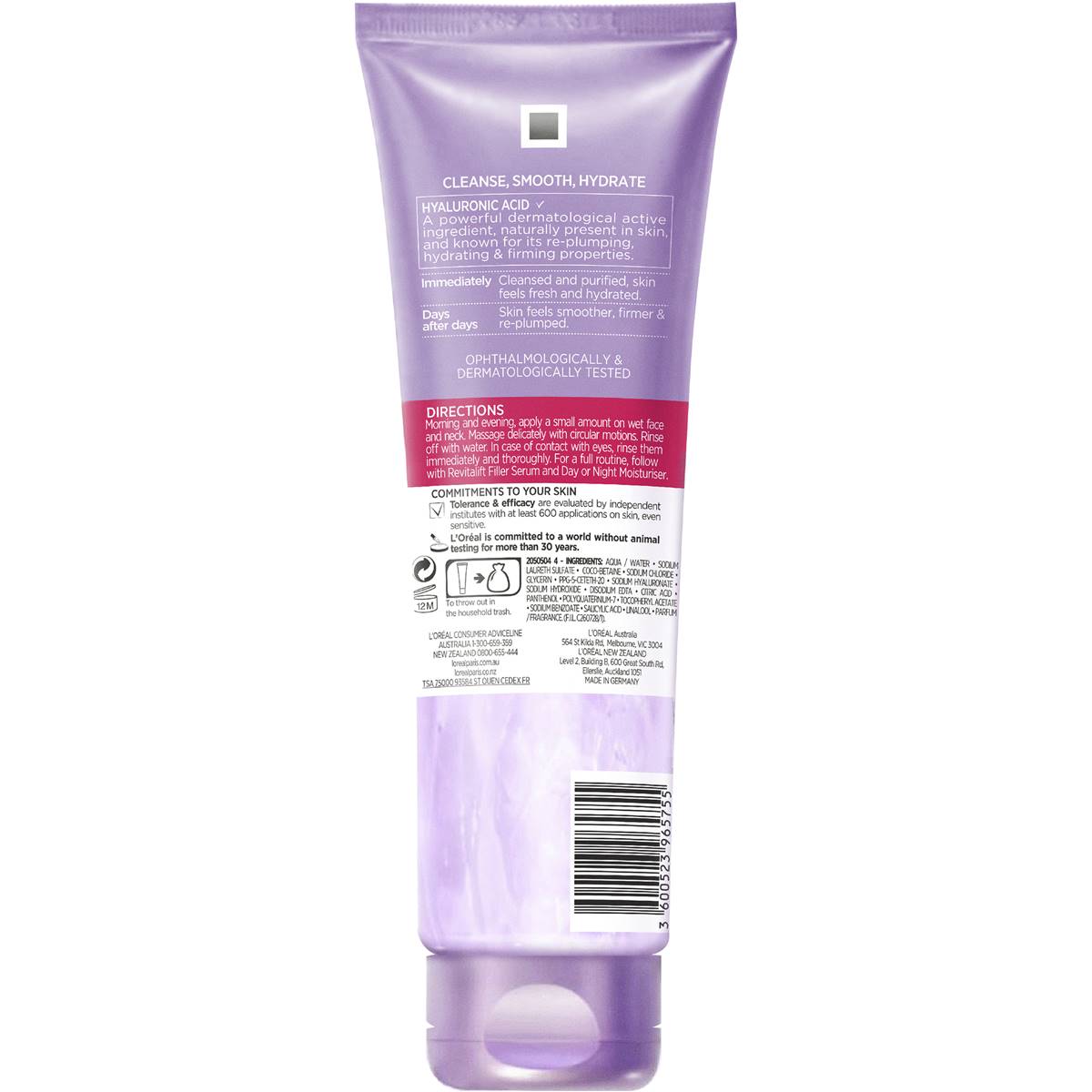 L Oreal Revitalift Re Plumping Gel Face Wash 150ml Woolworths