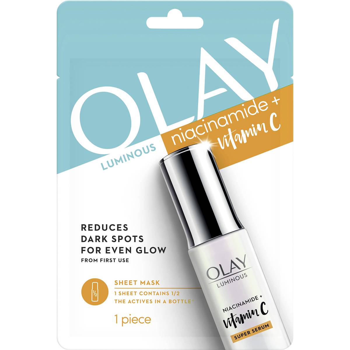 Olay Luminous Niacinamide Vitamin C Face Sheet Mask Each Woolworths