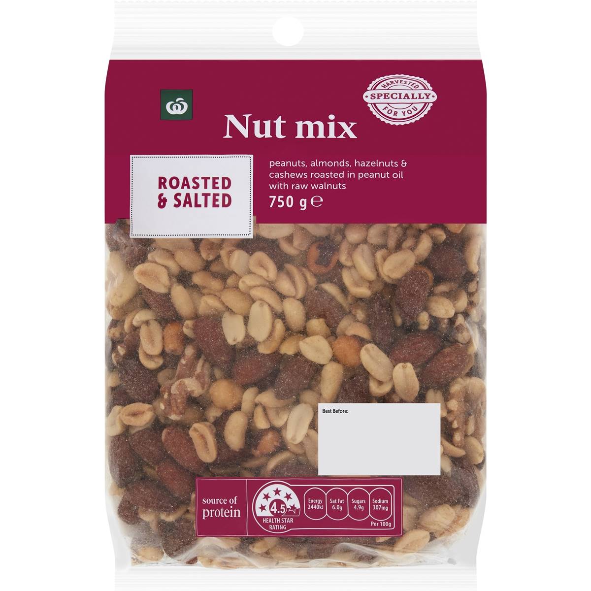 Woolworths Mixed Nuts Roasted Salted G Pack Woolworths