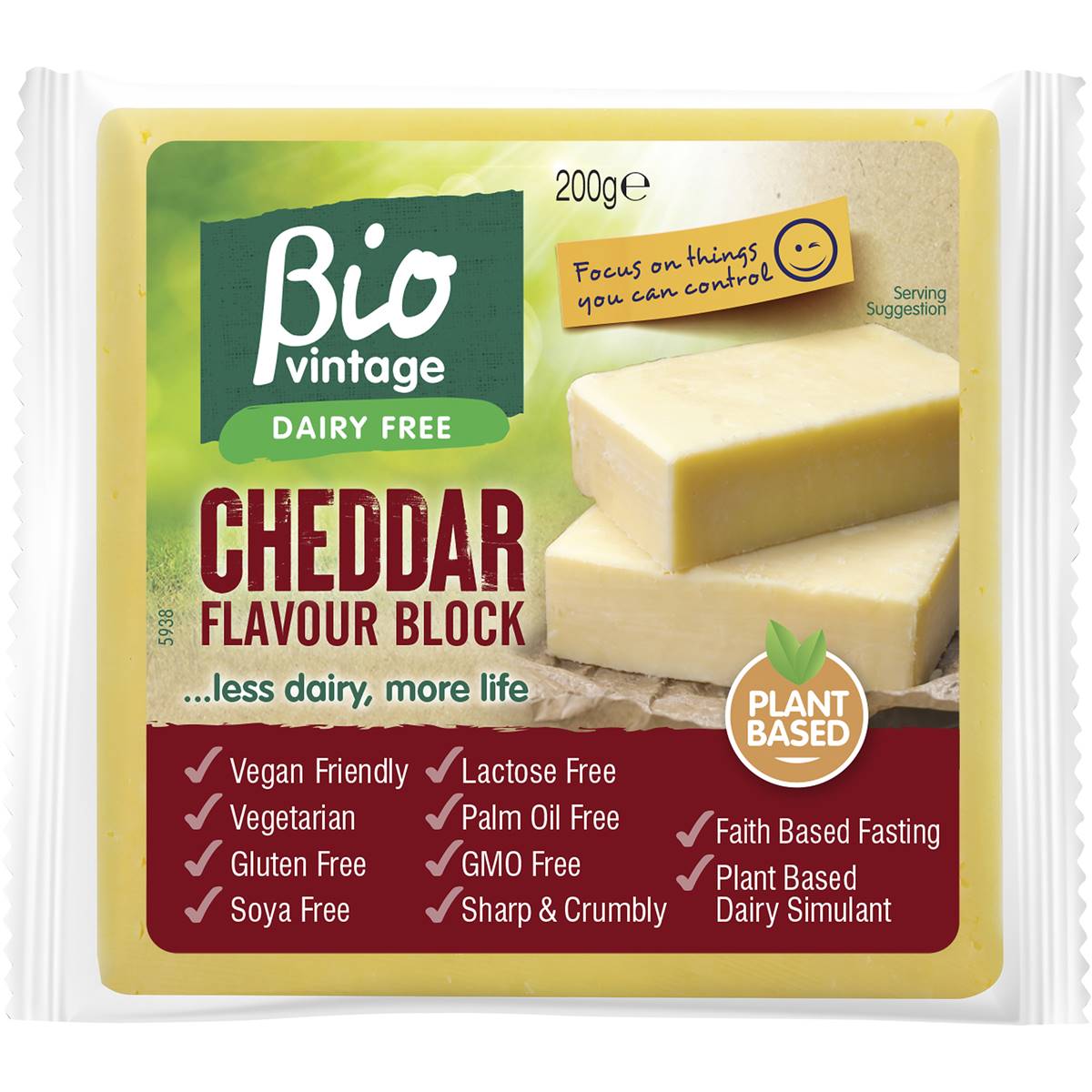 Bio Cheese Dairy Free Cheddar Flavour Block 200g Woolworths