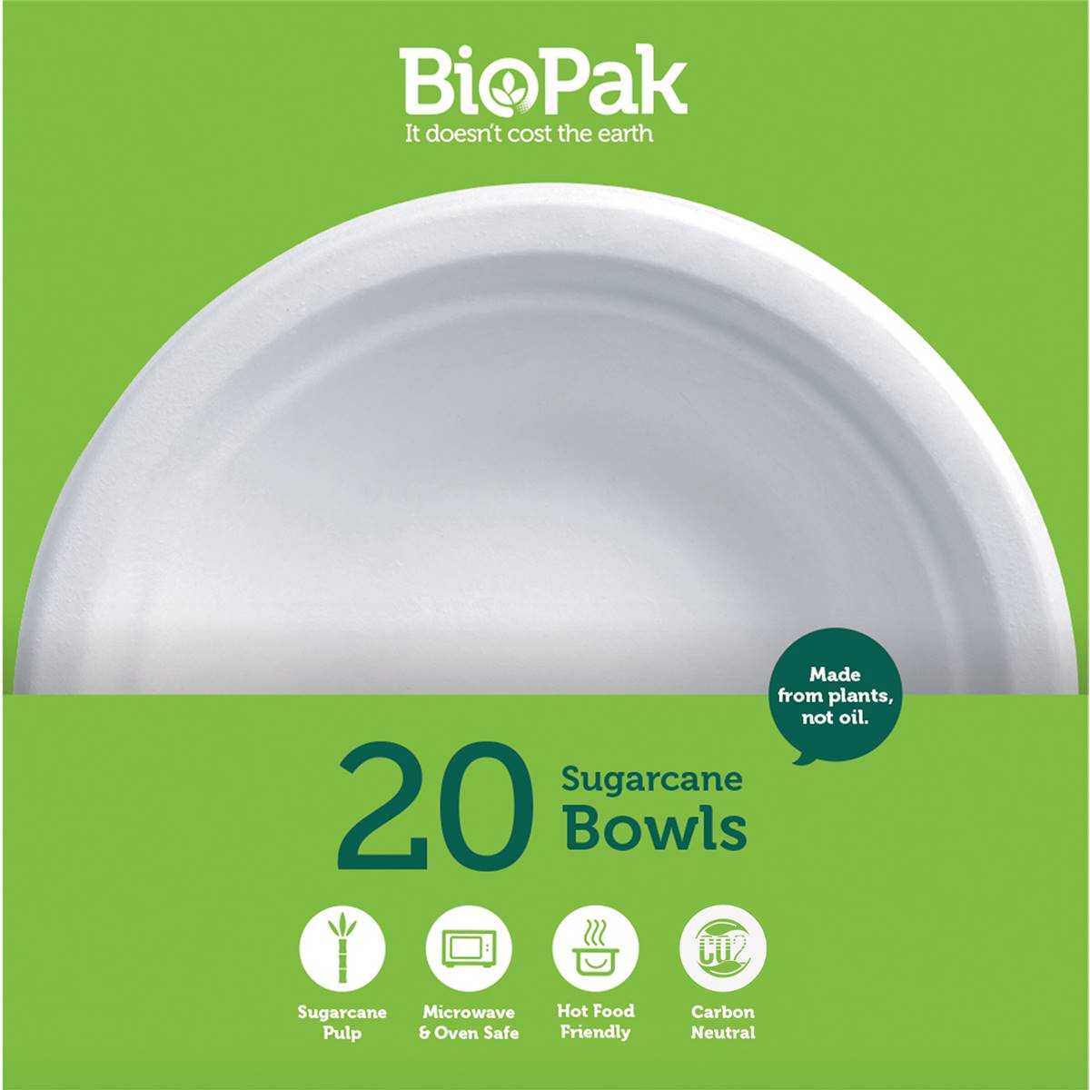 Biopak Sugarcane Bowls 20 Pack Woolworths