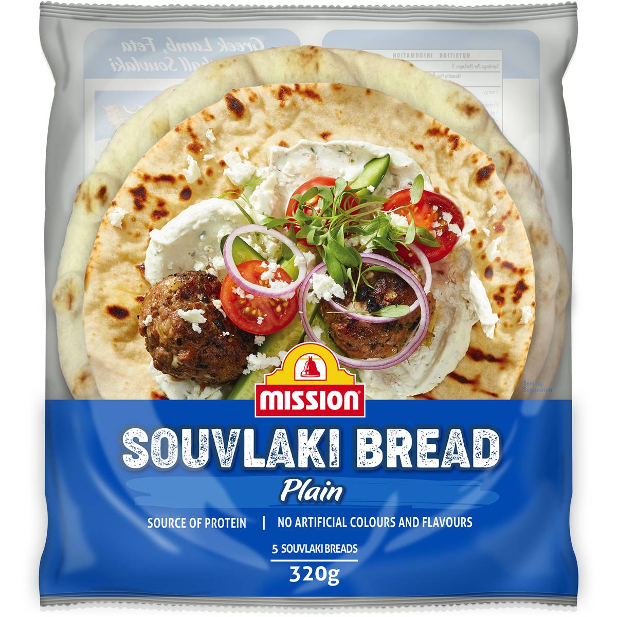 Mission Souvlaki Bread 320g Woolworths