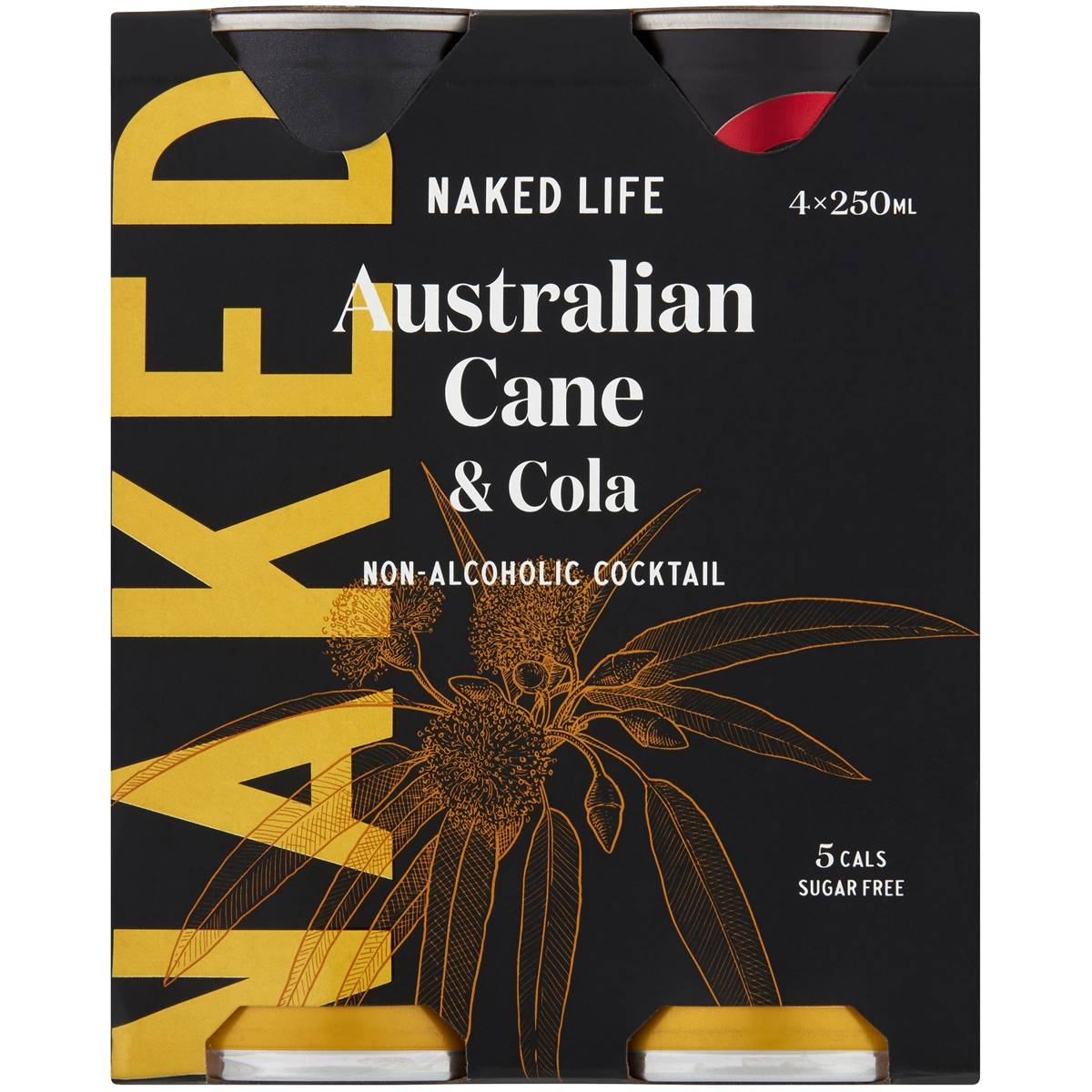 Naked Life Non Alcoholic Australian Cane Spirit Cola 250ml X4 Pack