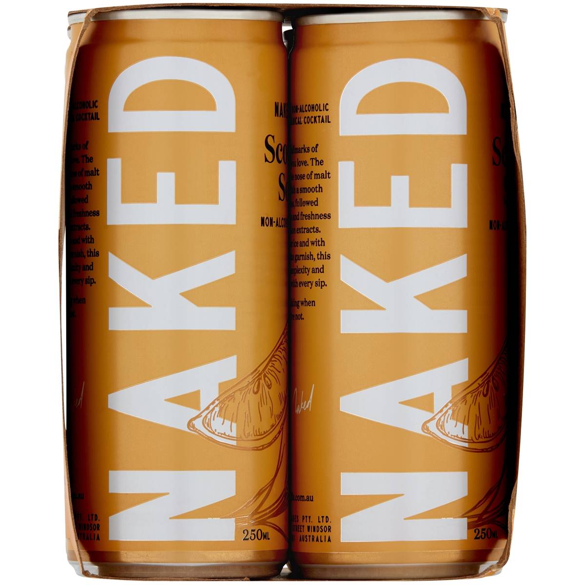 Naked Life Non Alcoholic Scottish Sour 250ml X4 Pack Woolworths