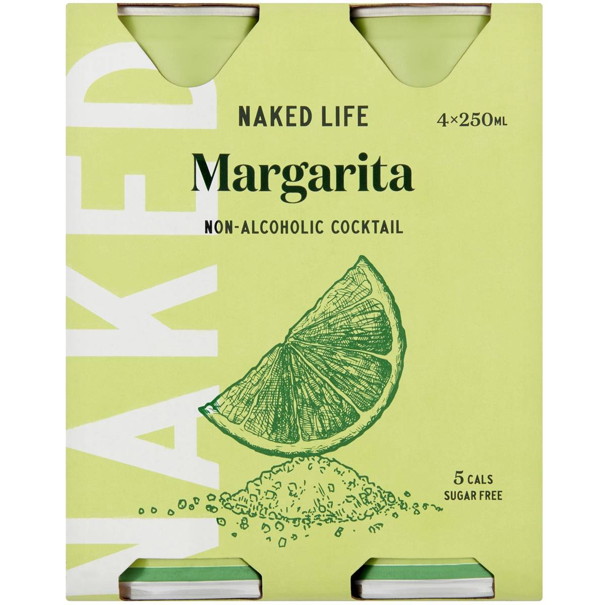 Naked Life Non Alcoholic Margarita 250ml X4 Pack Woolworths