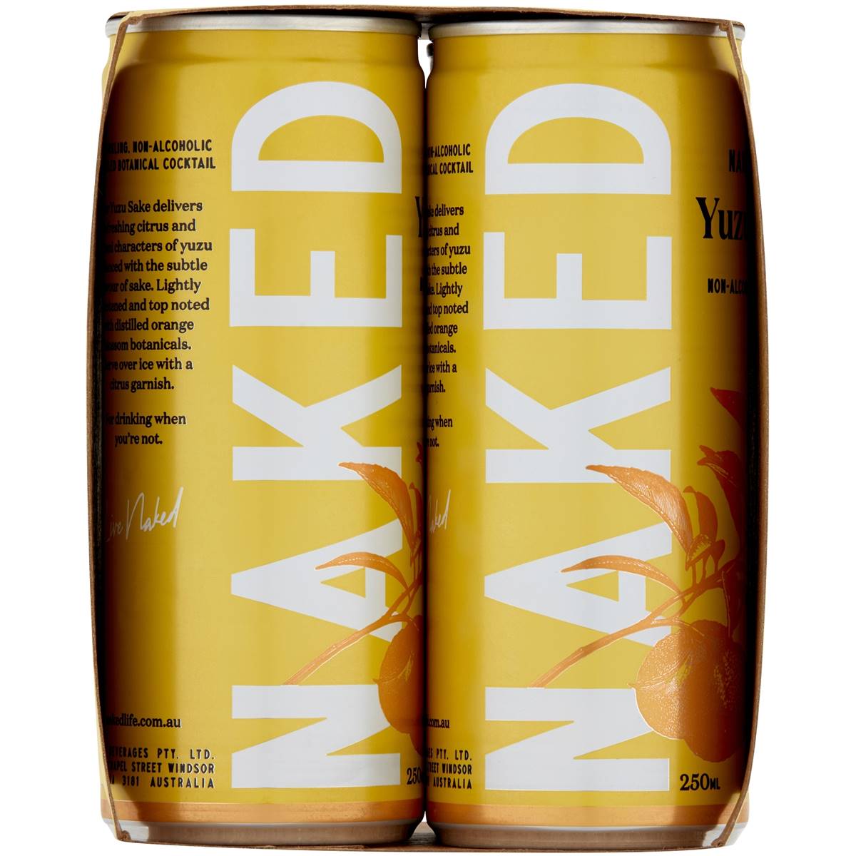 Naked Life Non Alcoholic Yuzu Sake 250ml X4 Pack Woolworths