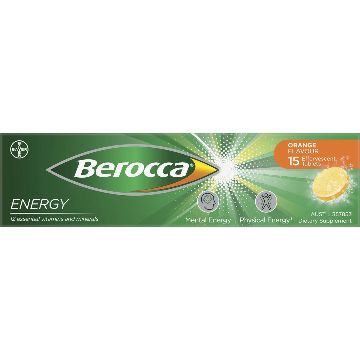 Berocca Vitamin B C Orange Flavour Energy Pack Woolworths