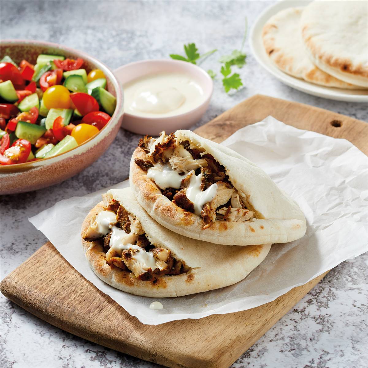 Woolworths Cook Middle Eastern Inspired Chicken Pita Kit 850g Woolworths