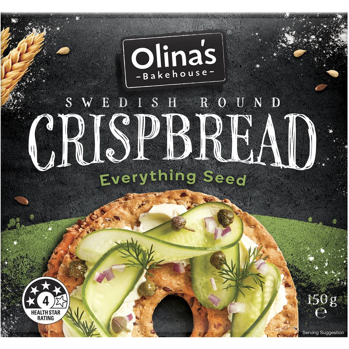 Olina S Bakehouse Swedish Round Crispbread Everything Seed G