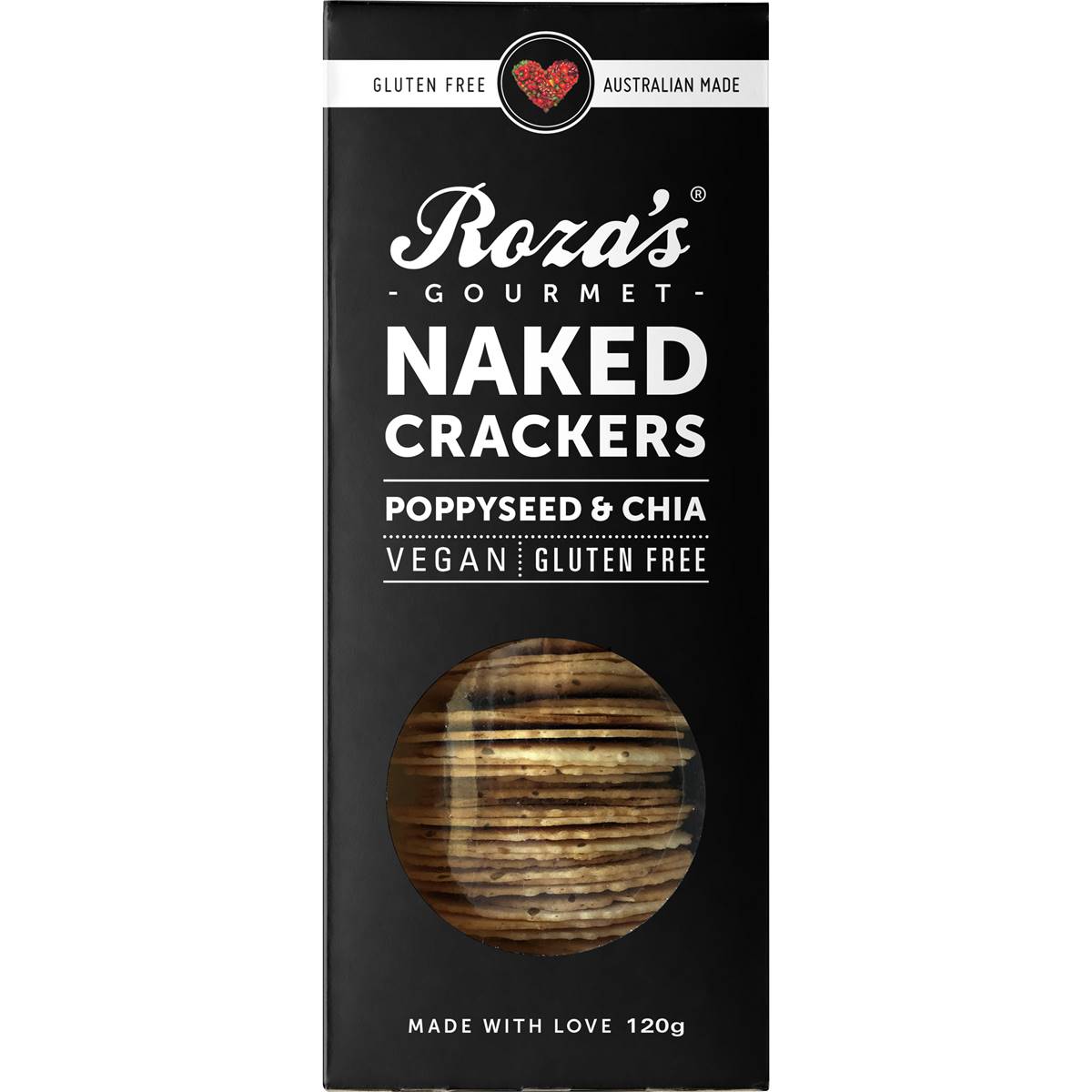 Roza S Gourmet Naked Crackers Poppyseed Chia G Woolworths