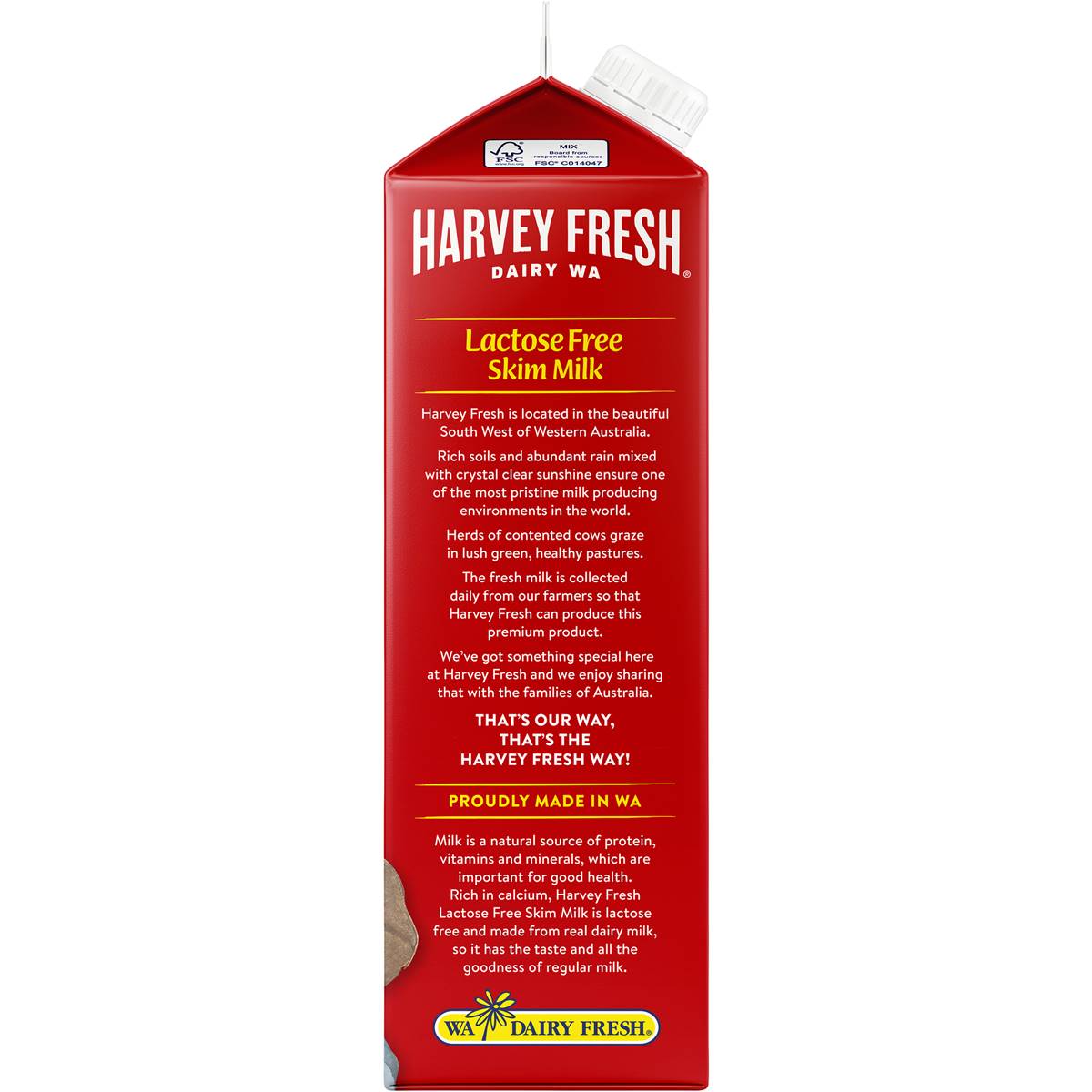 Harvey Fresh Lactose Free Skim Milk L Woolworths