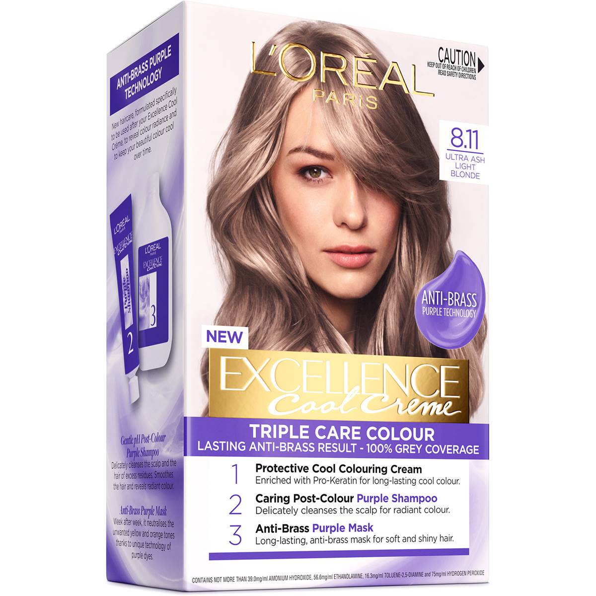 L Oreal Excellence Cool Cr Me Hair Colour Ultra Ash Light Blonde Each