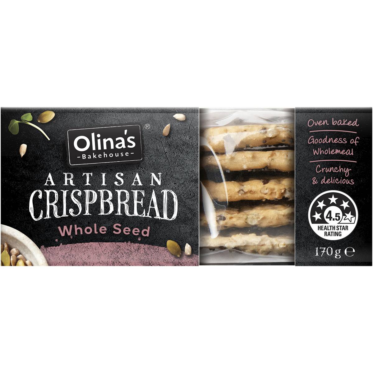 Olina S Bakehouse Artisan Crispbread Whole Seed G Woolworths