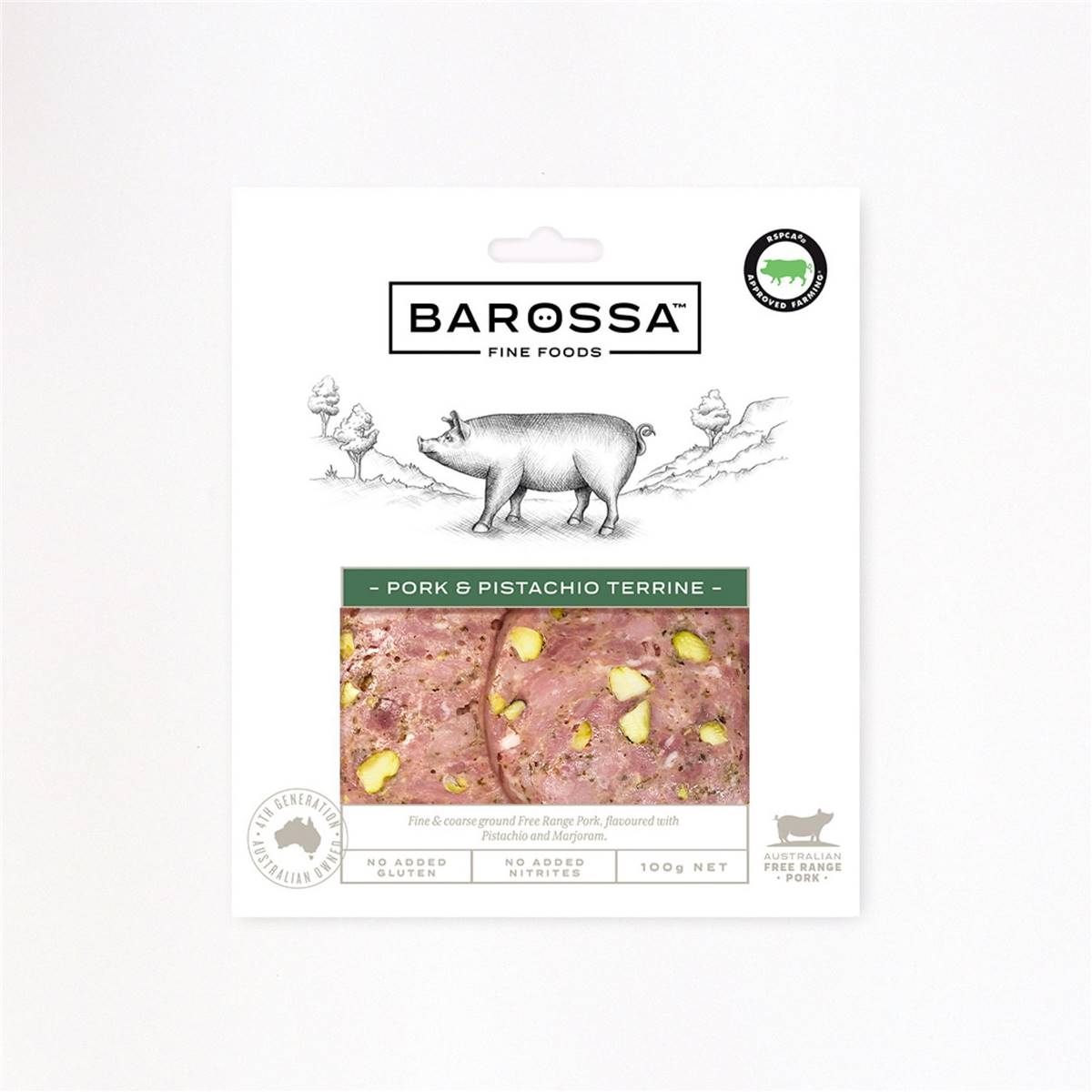 Barossa Fine Foods Pork Pistachio Terrine G Woolworths