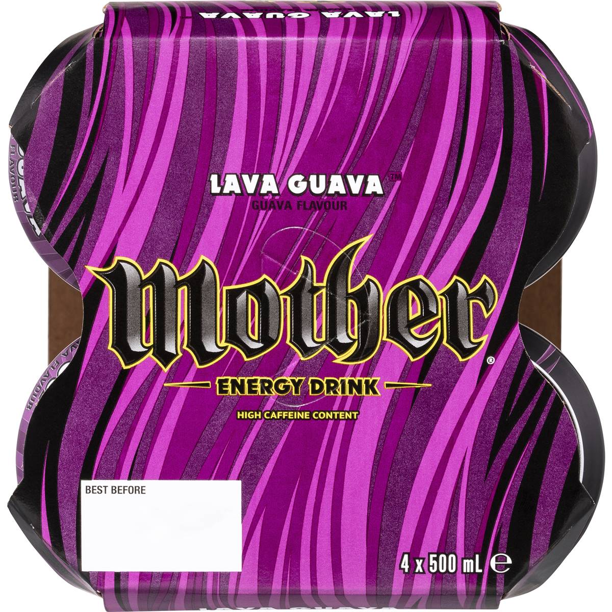 Mother Lava Guava Energy Drink Cans 500ml X 4 Pack Woolworths