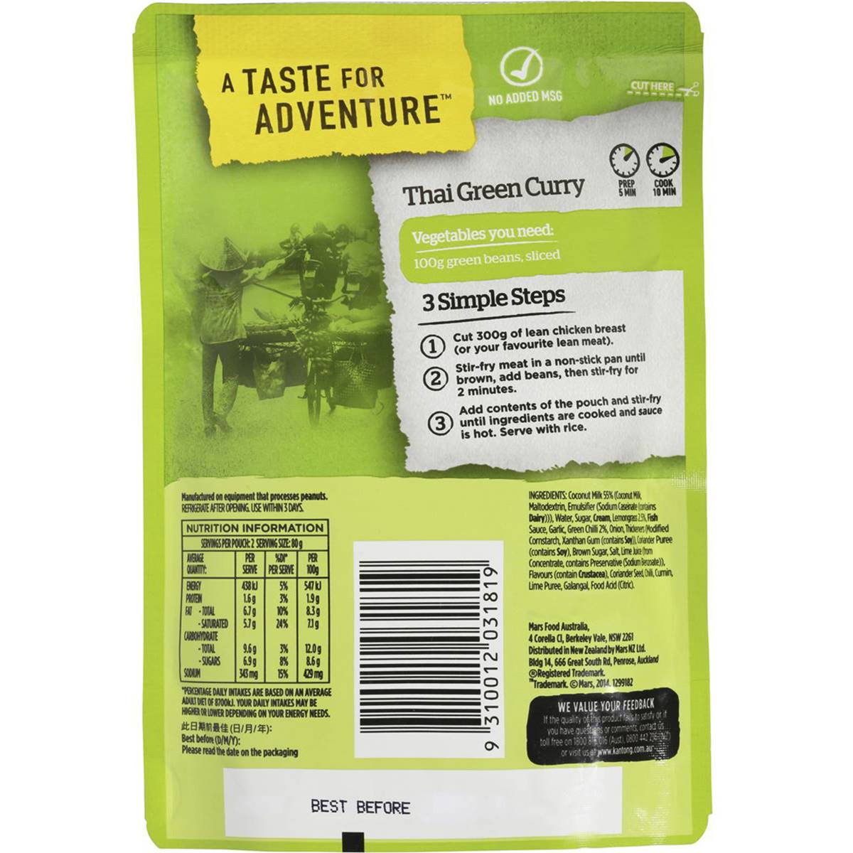 Kan Tong Inspirations Stir Fry Sauce Thai Green Curry G Woolworths