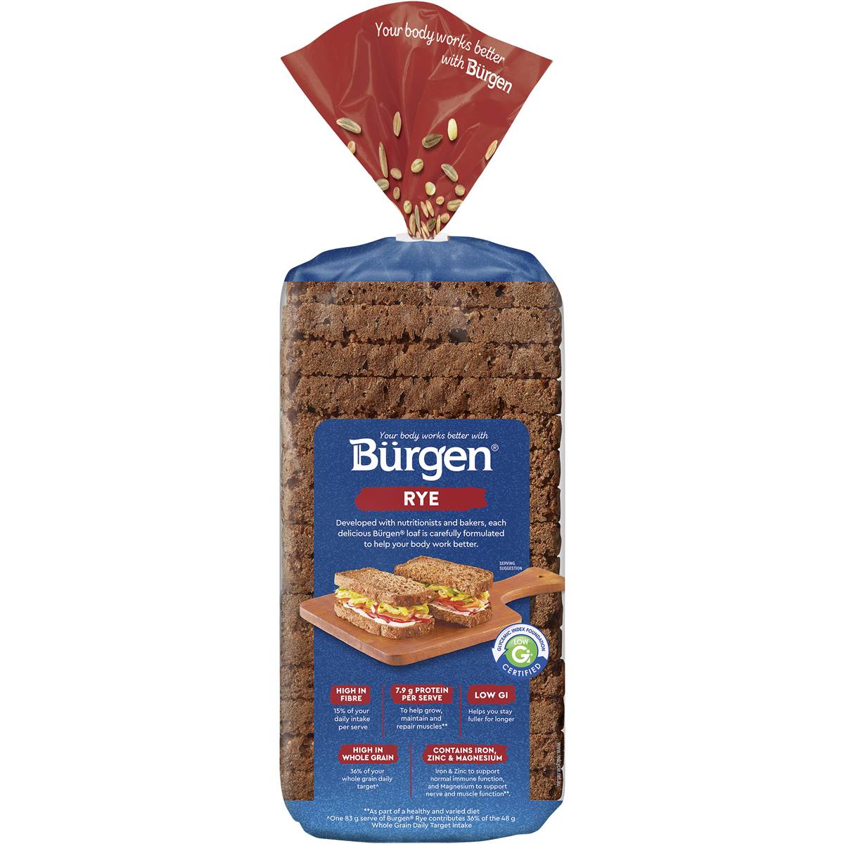 Burgen Rye Low Gi Sliced Bread Loaf G Woolworths