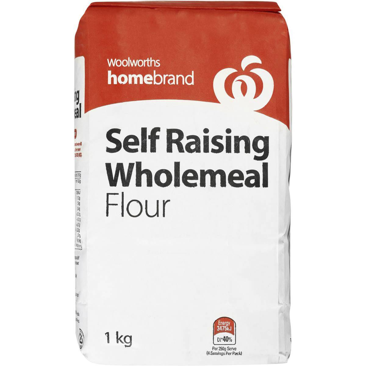 Homebrand Self Raising Flour Wholemeal Kg Woolworths