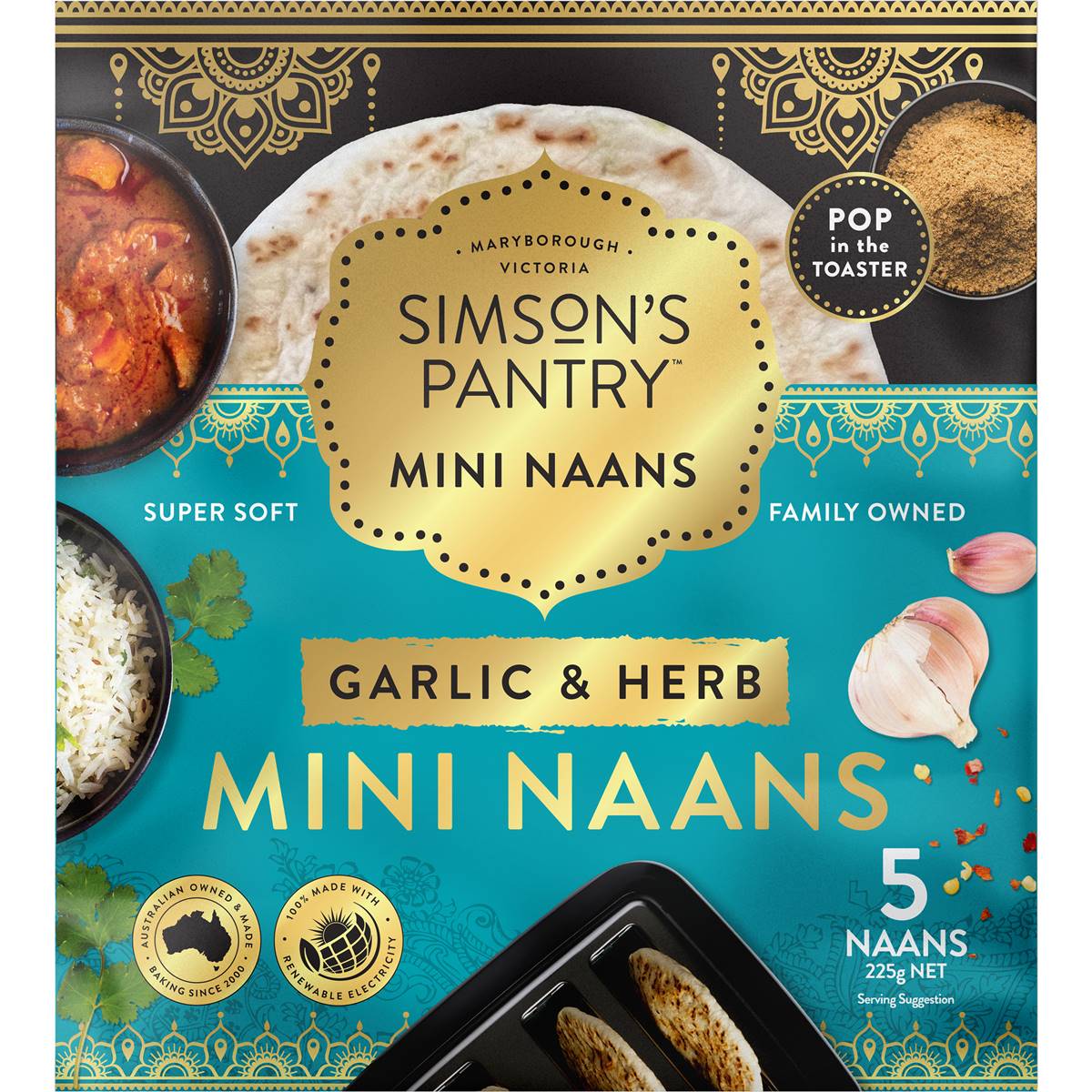 Simson S Pantry Mini Naans Garlic Herb G Woolworths