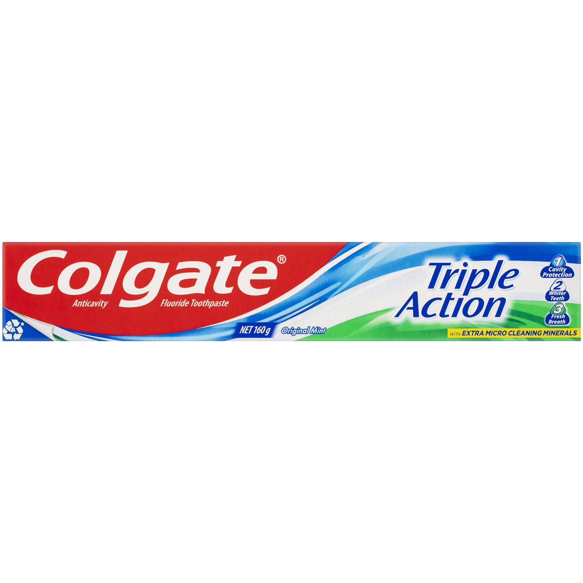 Colgate Triple Action Original Mint Fluoride Toothpaste G Woolworths