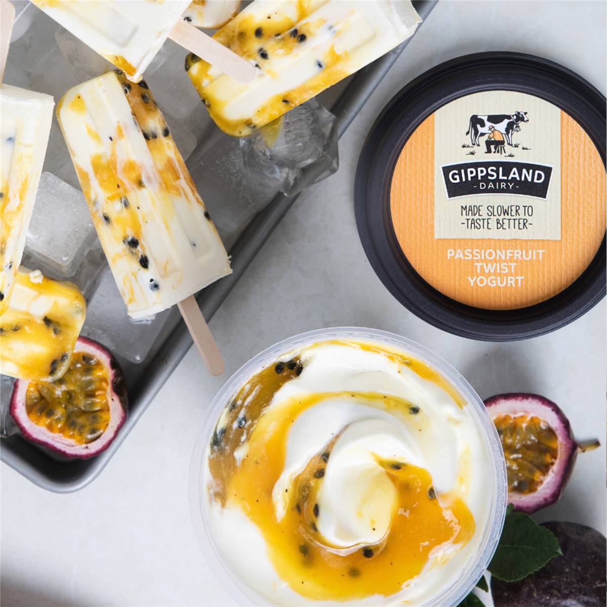 Gippsland Dairy Twist Yoghurt Passionfruit G Woolworths