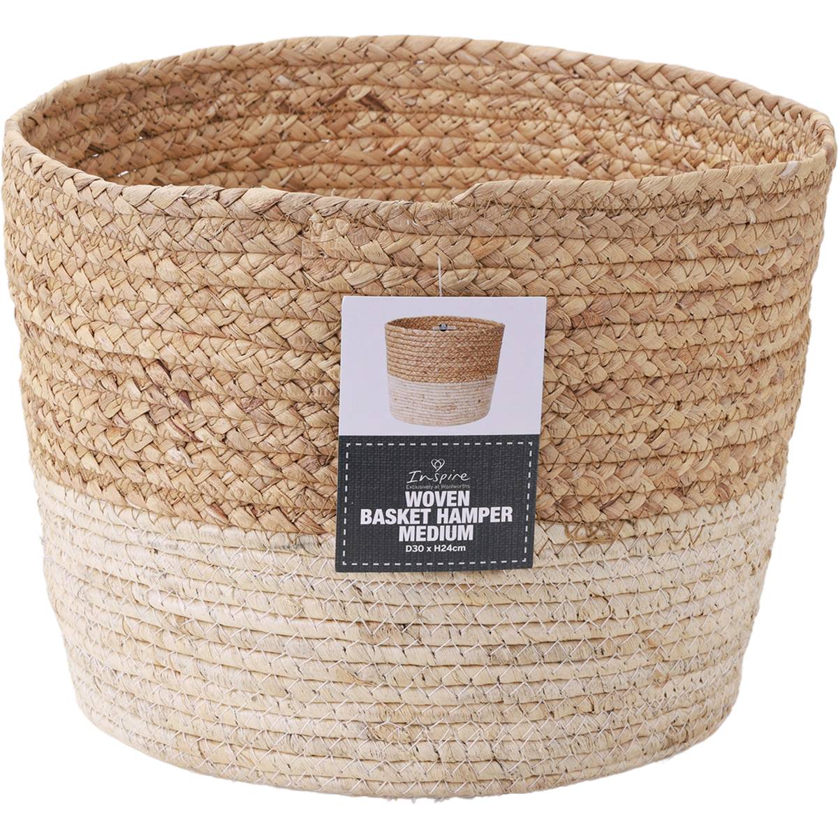 Inspire Woven Basket Hamper Medium Each Woolworths