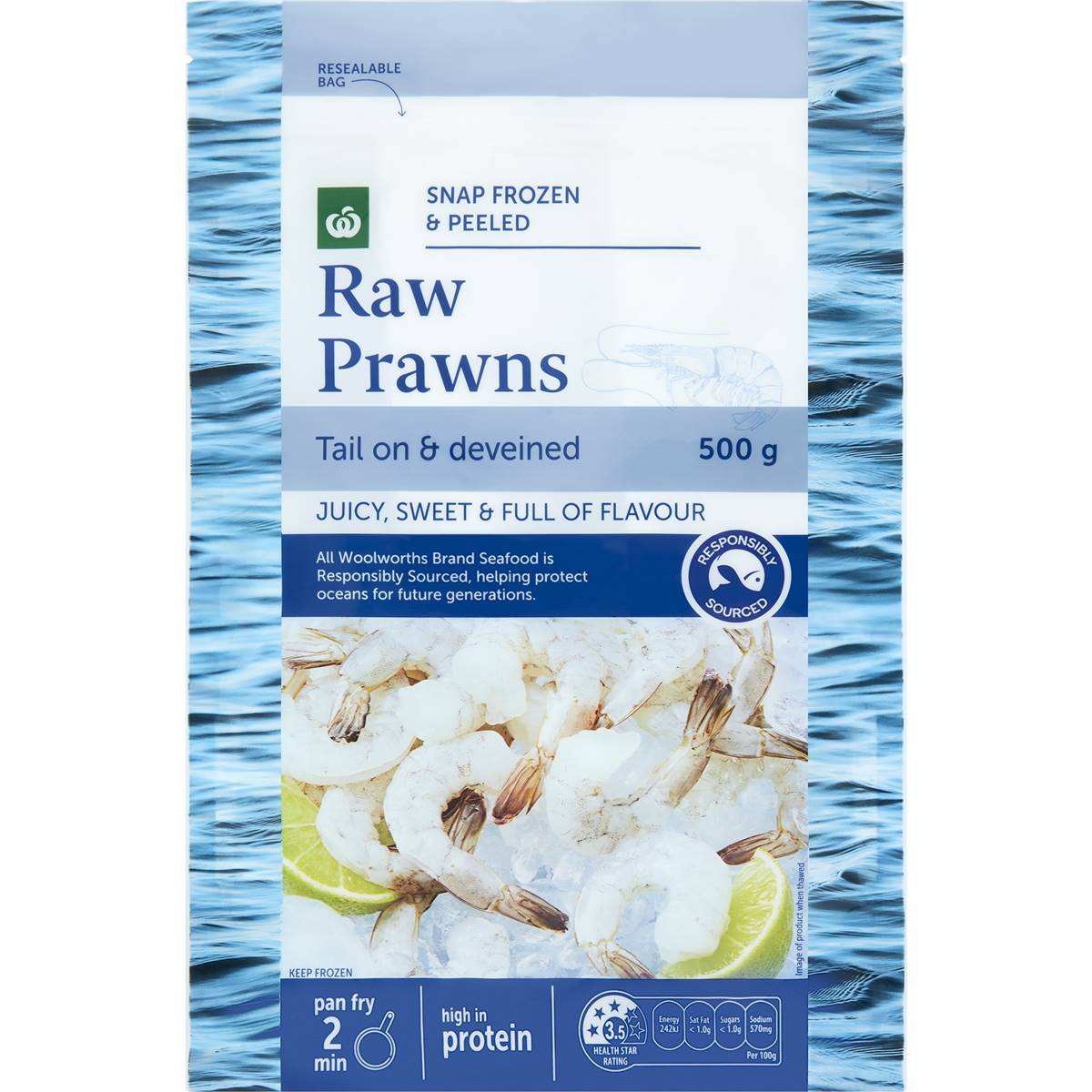 Woolworths Raw Peeled Deveined Prawns 500g Woolworths