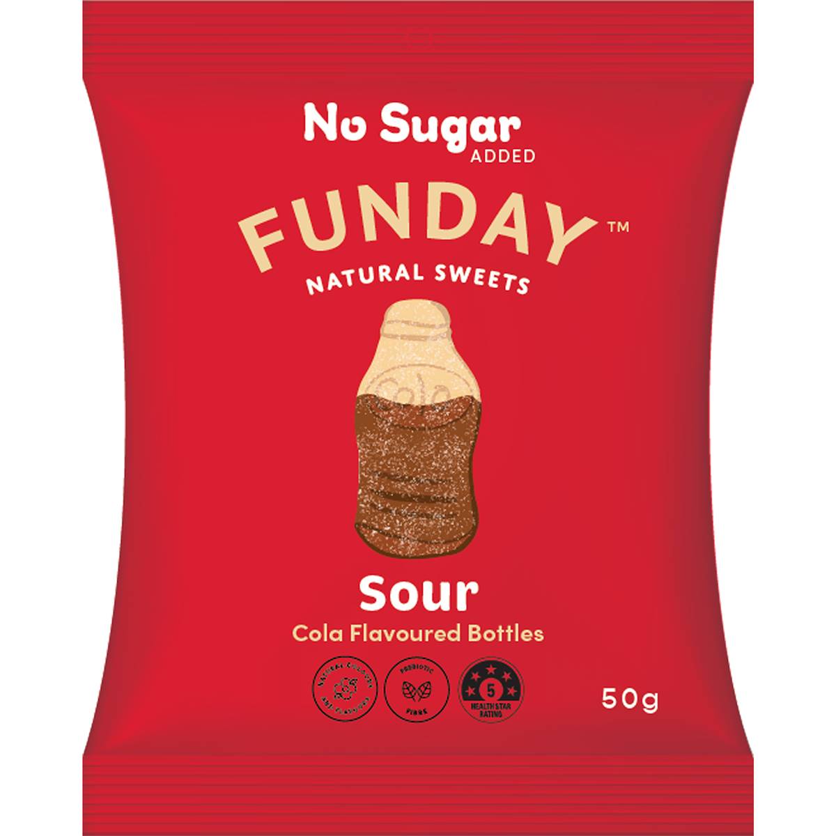 Funday Natural Sweets Sour Cola Flavoured Bottles G Woolworths