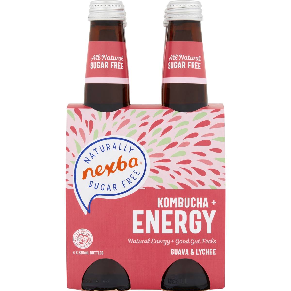 Nexba Kombucha Energy Guava Lychee Ml X Pack Woolworths