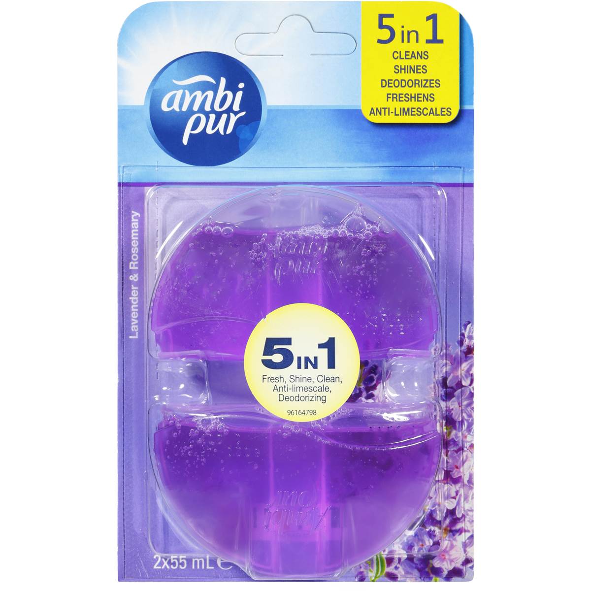 Ambi Pur In Toilet Rim Block Set Lavender Rosemary Refill X Ml