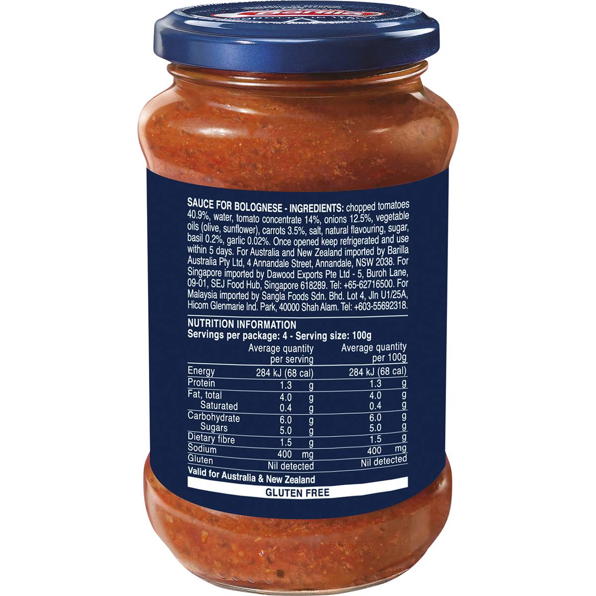 Barilla Bolognese Pasta Sauce 400g Woolworths