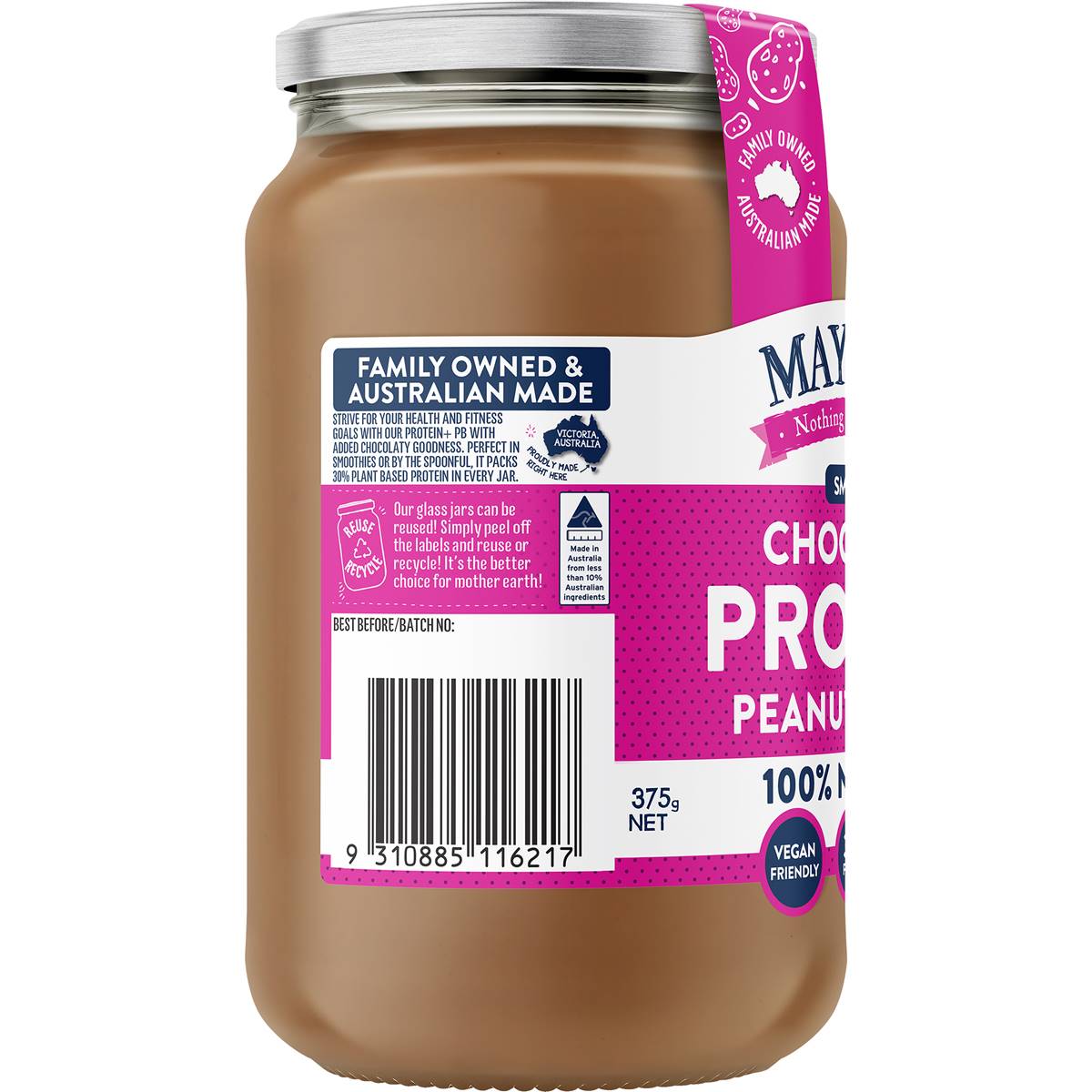 Mayvers Smooth Choc Protein Peanut Spread G Woolworths