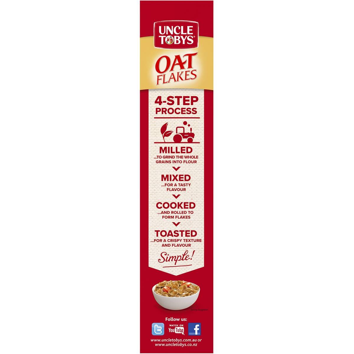 Uncle Tobys Oat Flakes Breakfast Cereal Flakes G Woolworths