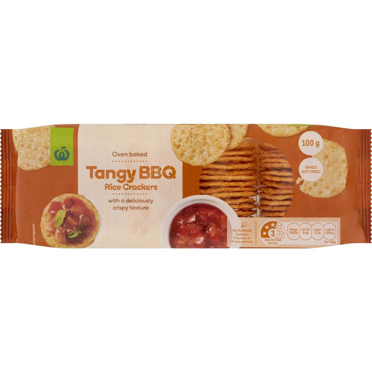 Woolworths Tangy Bbq Rice Crackers G Woolworths