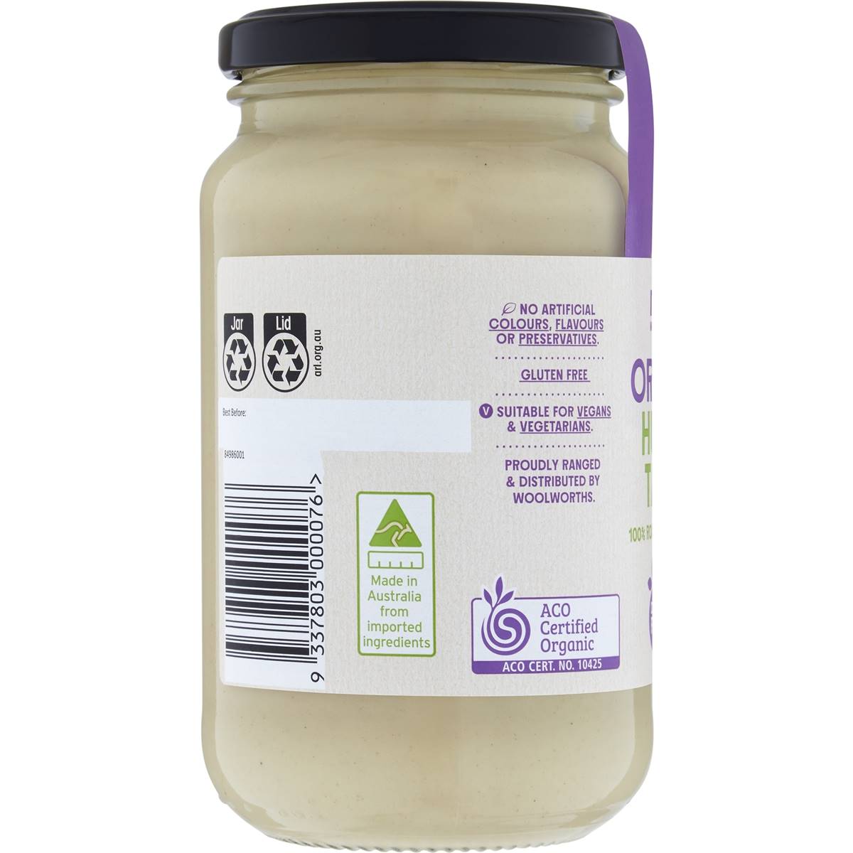 Macro Organic Hulled Tahini Spread G Woolworths