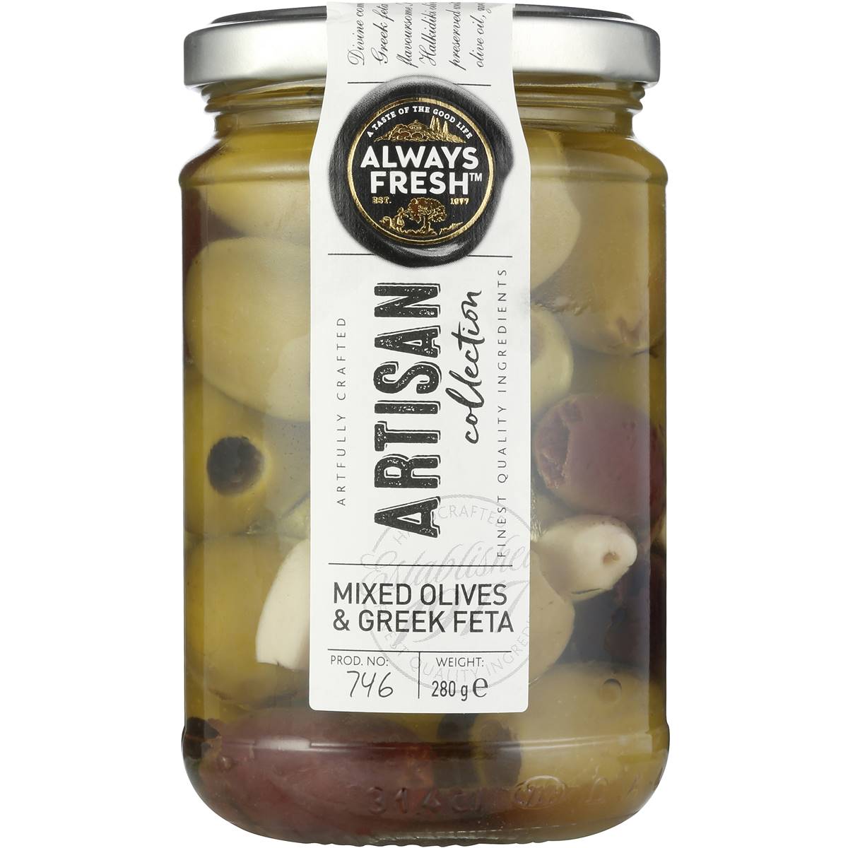 Always Fresh Artisan Collection Mixed Olives Feta 280g Woolworths